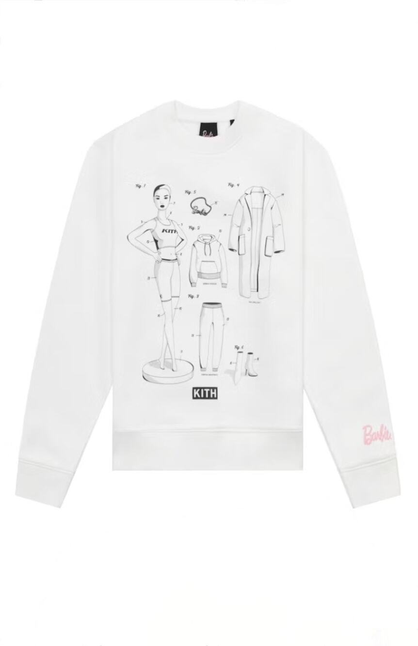 KITH Kids for Barbie Crewneck - Barbie Doll Sweatshirt - Limited Edition - Sz. 7